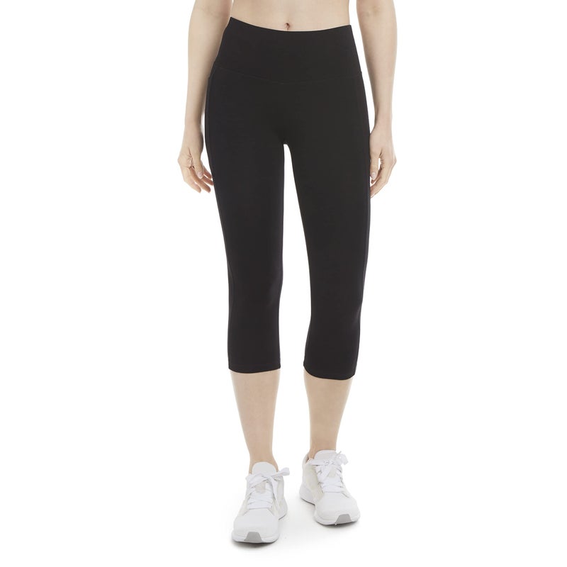 Energy Zone Women's Cotton Stretch Crop Legging with Pockets